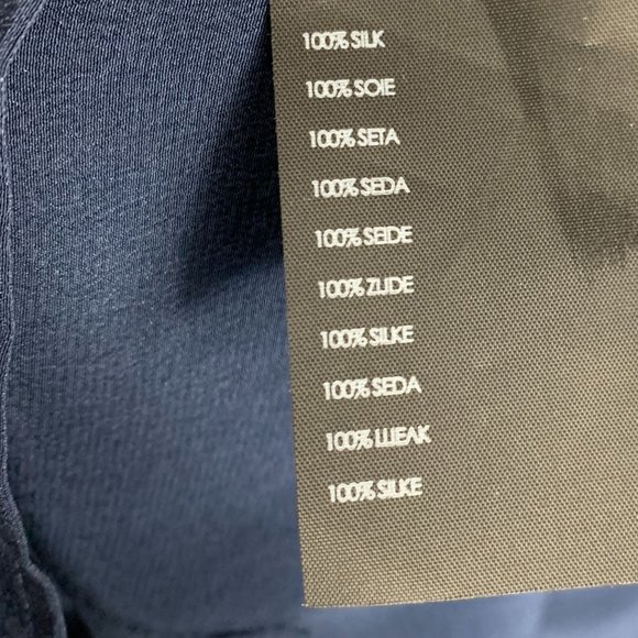 NWT Club Monaco Mabetta 100% Silk Shirt in Canyon Blue - Picture 5 of 8